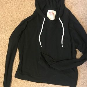 Black Crop Hoodie